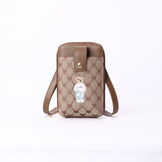 Signare London - B-Loved Smart Phone bag on Beige Monogram-0