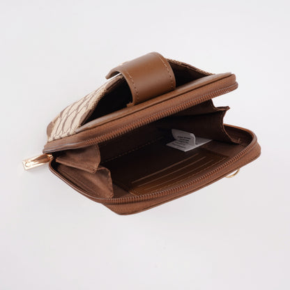 Signare London - B-Loved Smart Phone bag on Beige Monogram-1