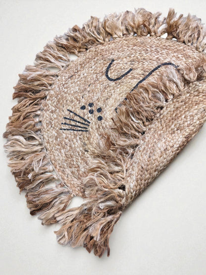 Lion Natural Round Jute Rug - 67 x 67 cm-4