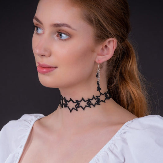 Milky Way Inner Tube Star Choker-0