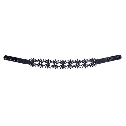 Mimosa Flowers Recycled Rubber Statement Choker-2