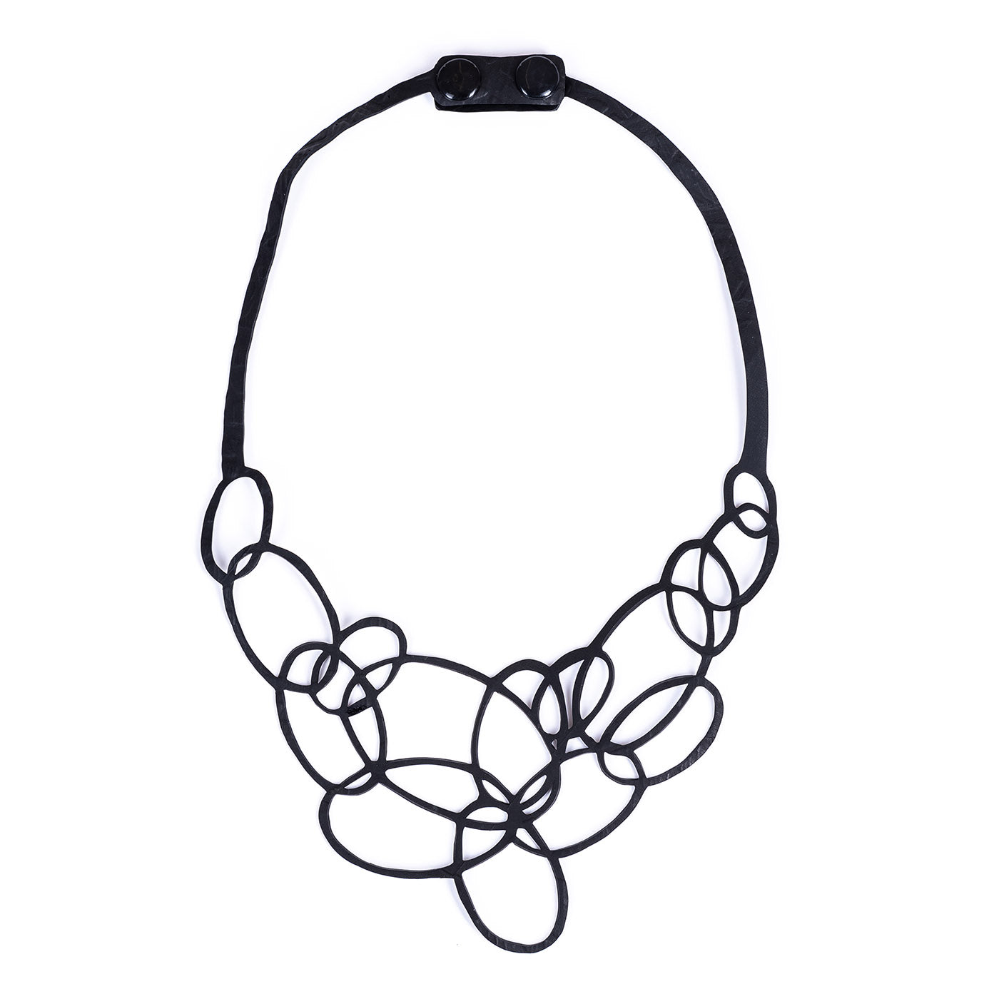 Infinity Upcycled Inner Tube Necklace-4