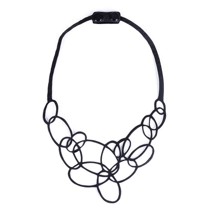 Infinity Upcycled Inner Tube Necklace-4