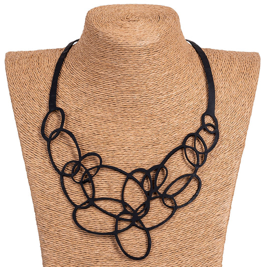 Infinity Upcycled Inner Tube Necklace-1