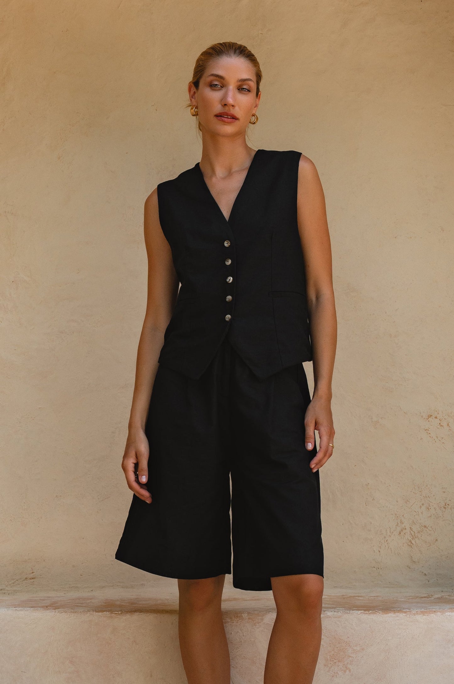 Paige Linen Vest-3