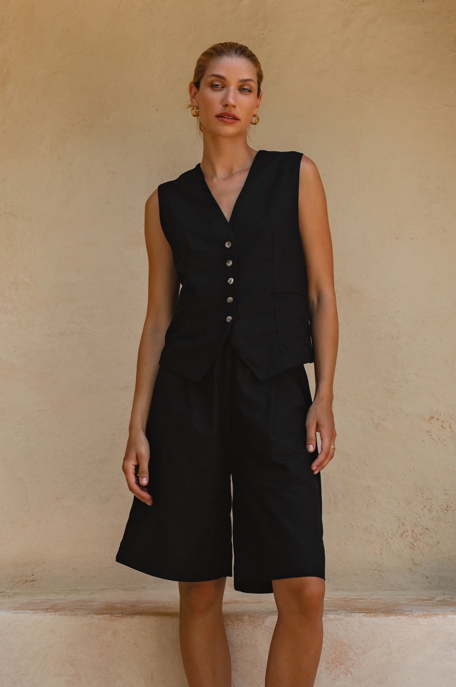 Paige Linen Vest-3