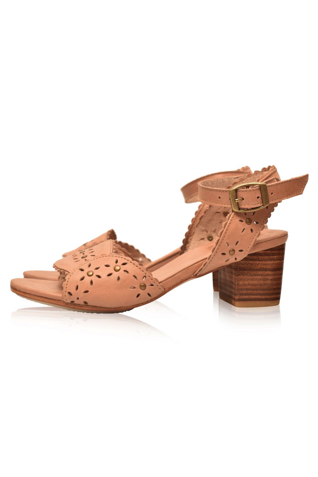 Paloma Leather Heel Sandals-1