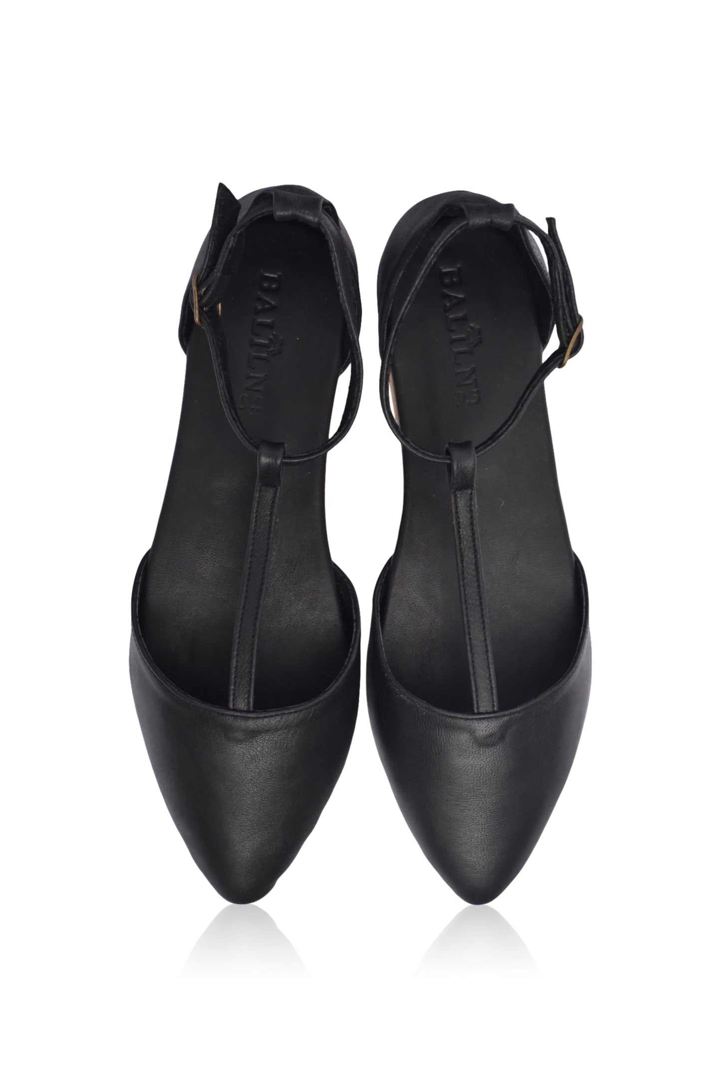 Paula Pointy Leather Flats (Sz. 9.5)-4