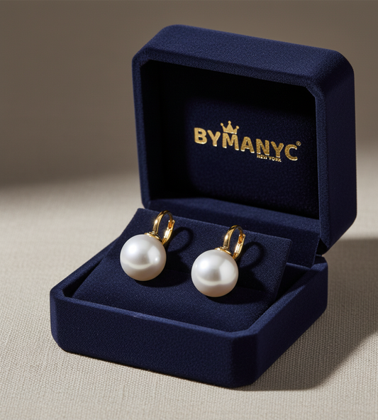 Pearl Drop Earrings Classic Pearl Drop SOHO | BYMANYC ® New York-0