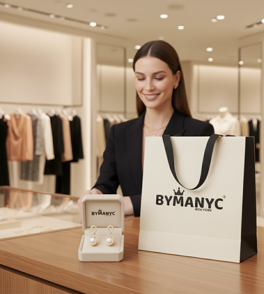 Pearl Drop Earrings Majestic SOHO BYMANYC ® New York-1