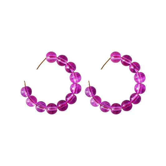 Pink Bubblegum Hoop Earrings, Bubblegum Earrings, Statement Hoop Earrings, Playful Pink Earrings, Pink Hoops | by lovedbynlanla-0