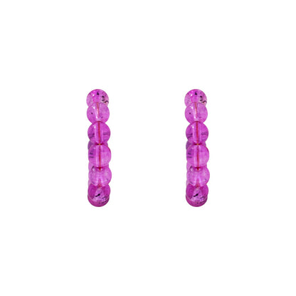 Pink Bubblegum Hoop Earrings, Bubblegum Earrings, Statement Hoop Earrings, Playful Pink Earrings, Pink Hoops | by lovedbynlanla-3