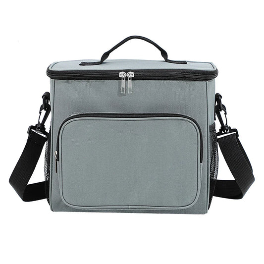 Portable Insulated Lunch Bag Waterproof Cooler (Grey)-0