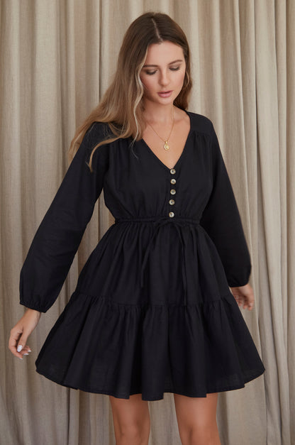 Positano Linen Mini Dress-7