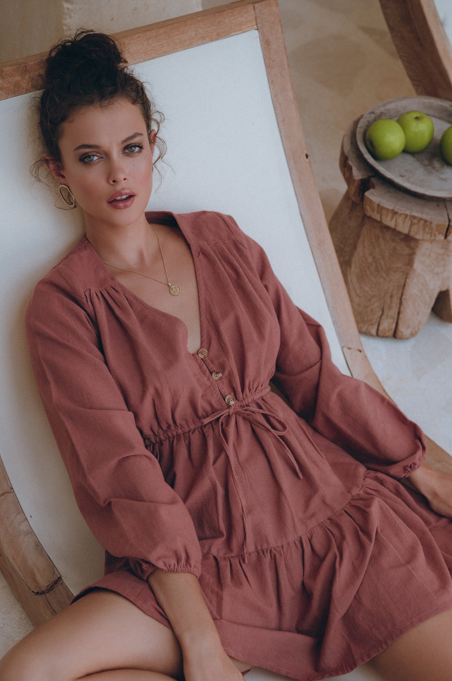 Positano Linen Mini Dress-0