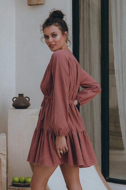 Positano Linen Mini Dress-2