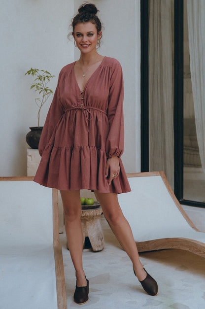 Positano Linen Mini Dress-4