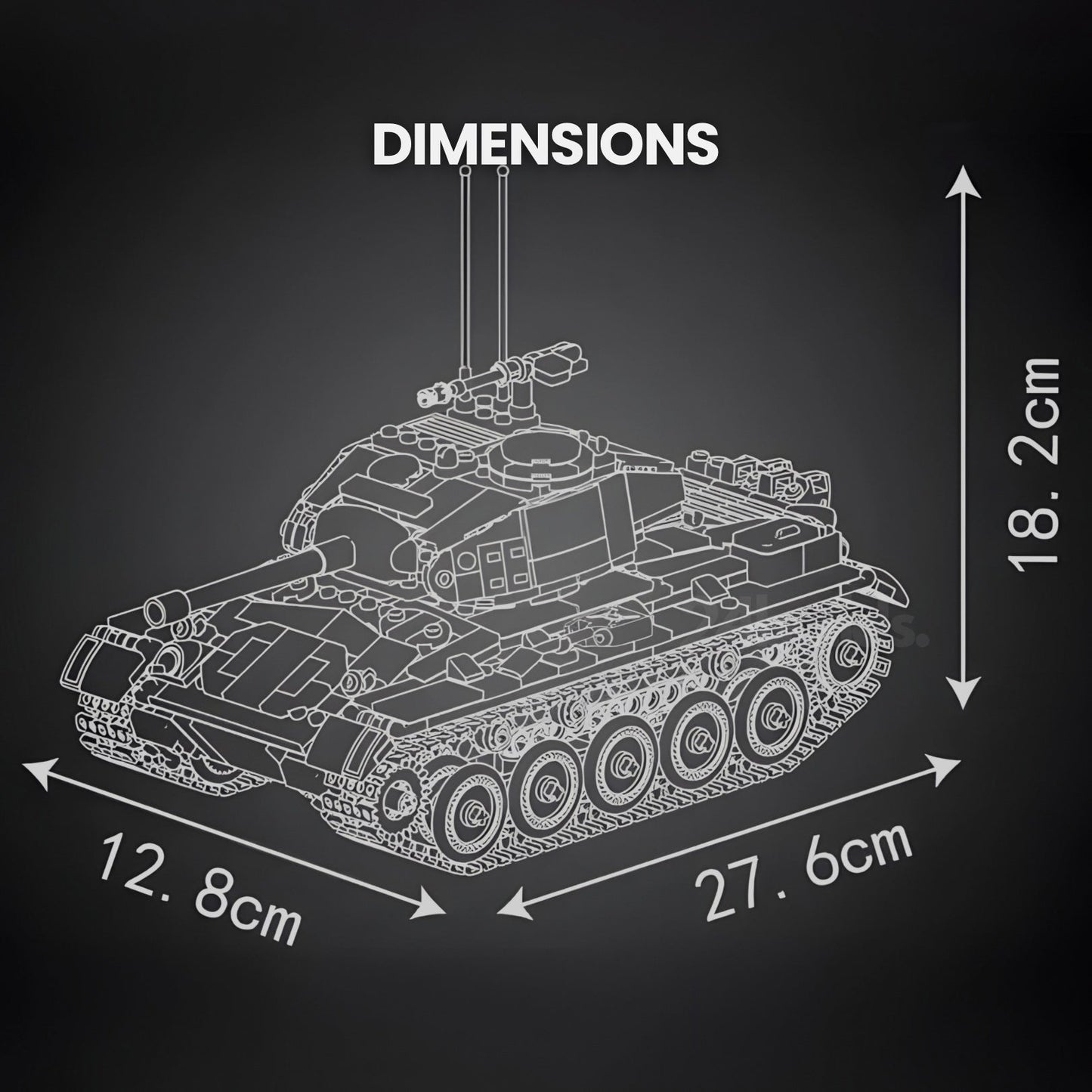 Remote Controlled M24 Chaffee Tank | 932pcs-3