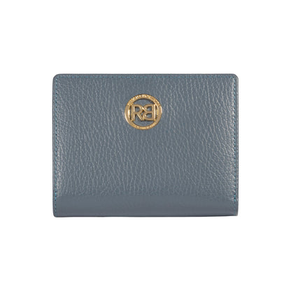 RB1080GP | Women's Wallet Made in Italy in Genuine Dollaro Grain Leather. Color: Air Force Blue. Dimensions (closed): 13 x 9 x 2.5 cm-0