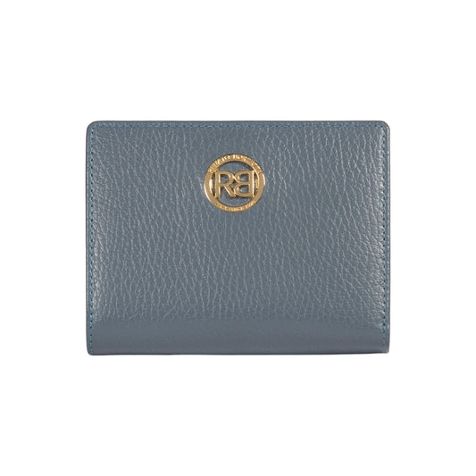 RB1080GP | Women's Wallet Made in Italy in Genuine Dollaro Grain Leather. Color: Air Force Blue. Dimensions (closed): 13 x 9 x 2.5 cm-0