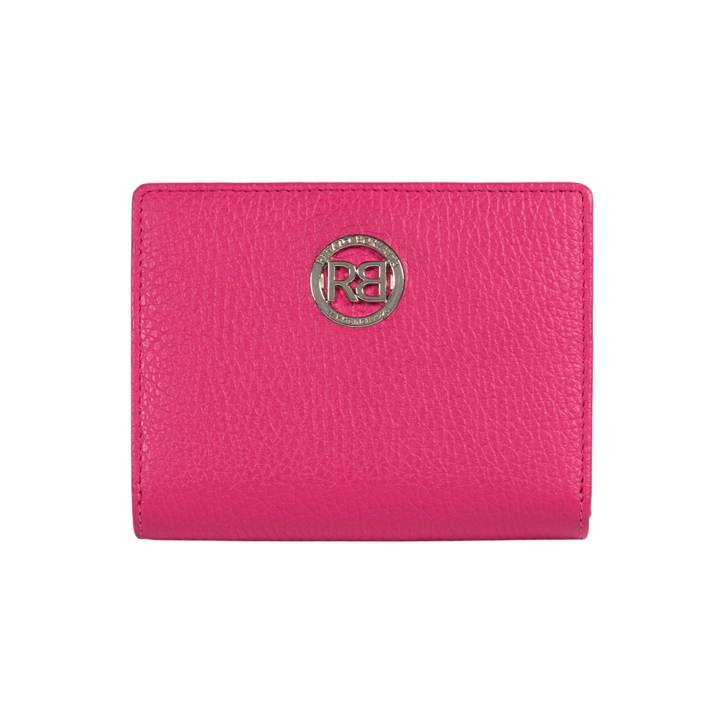 RB1080SBE | Women's Wallet Made in Italy in Genuine Dollar Grain Leather. Color: Fuchsia. Dimensions (closed): 13 x 9 x 2.5 cm-0