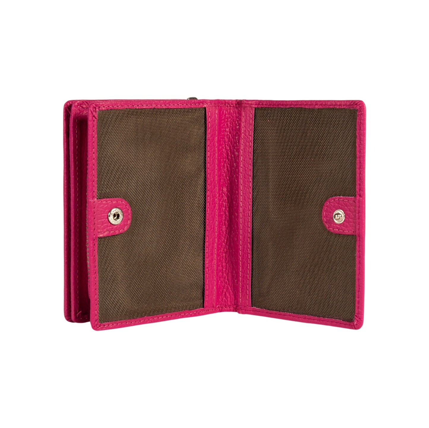 RB1080SBE | Women's Wallet Made in Italy in Genuine Dollar Grain Leather. Color: Fuchsia. Dimensions (closed): 13 x 9 x 2.5 cm-2
