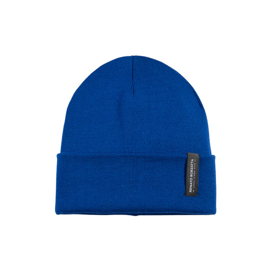 RB5005CH | CIMONE Unisex Knit Beanie in a Tubular Wool Blend Made in Italy. Royal Blue. One Size-0