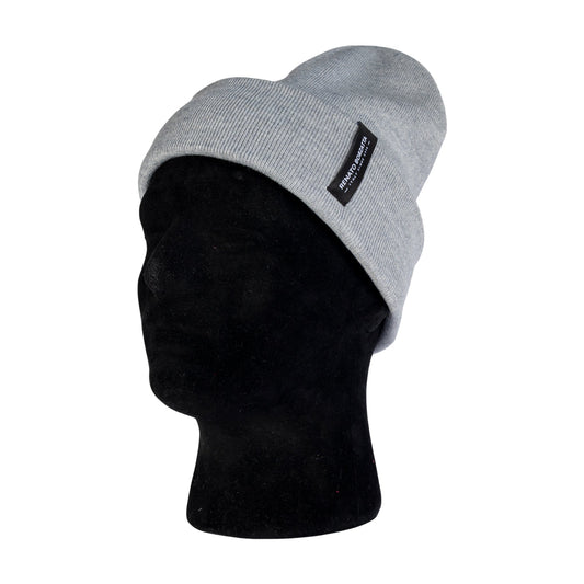 RB5005EA | CIMONE Unisex Knit Beanie in a Tubular Wool Blend Made in Italy. Ash Color. One Size-1