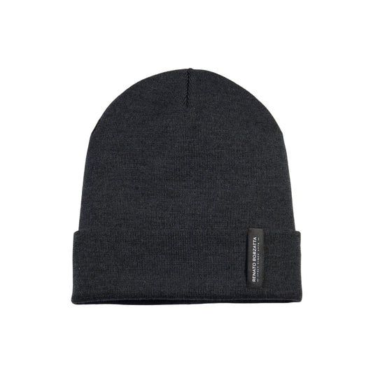 RB5005K | CIMONE Unisex Knit Beanie in a Tubular Wool Blend Made in Italy. Charcoal Color. One Size-0