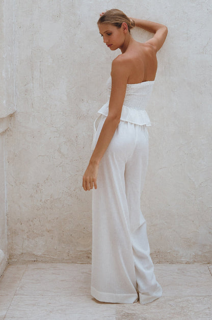 Raya Wide Leg Linen Pants-2