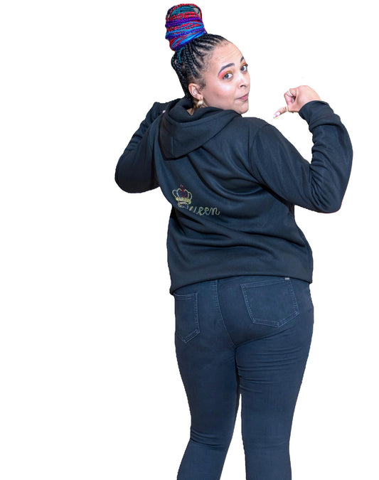 Queen Black -Bling Hoodie-1