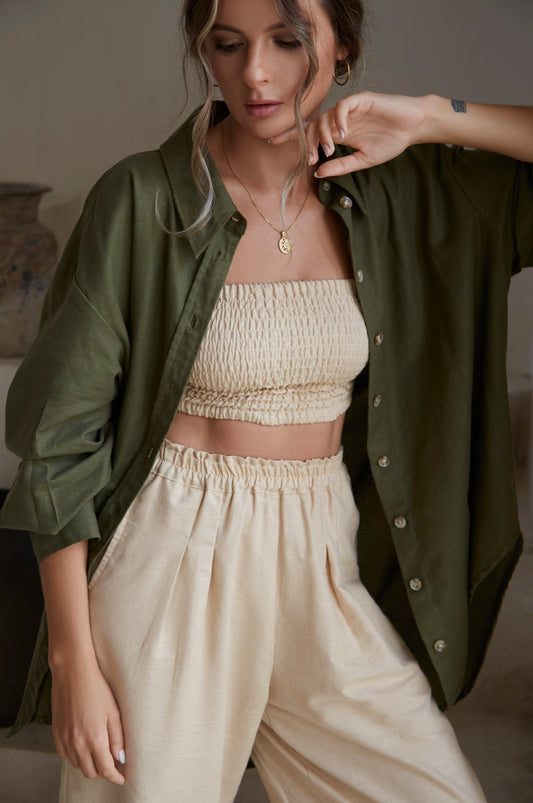 Romania Oversized Linen Shirt (Sale)-1