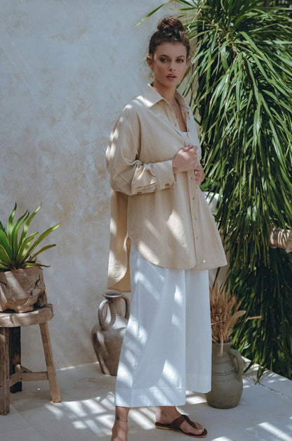 Romania Oversized Linen Shirt-4