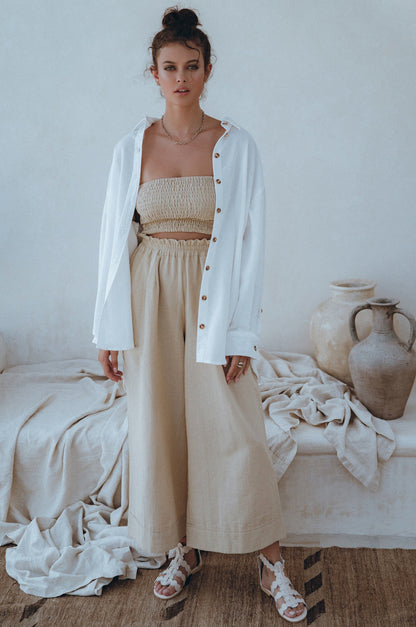 Romania Oversized Linen Shirt-4