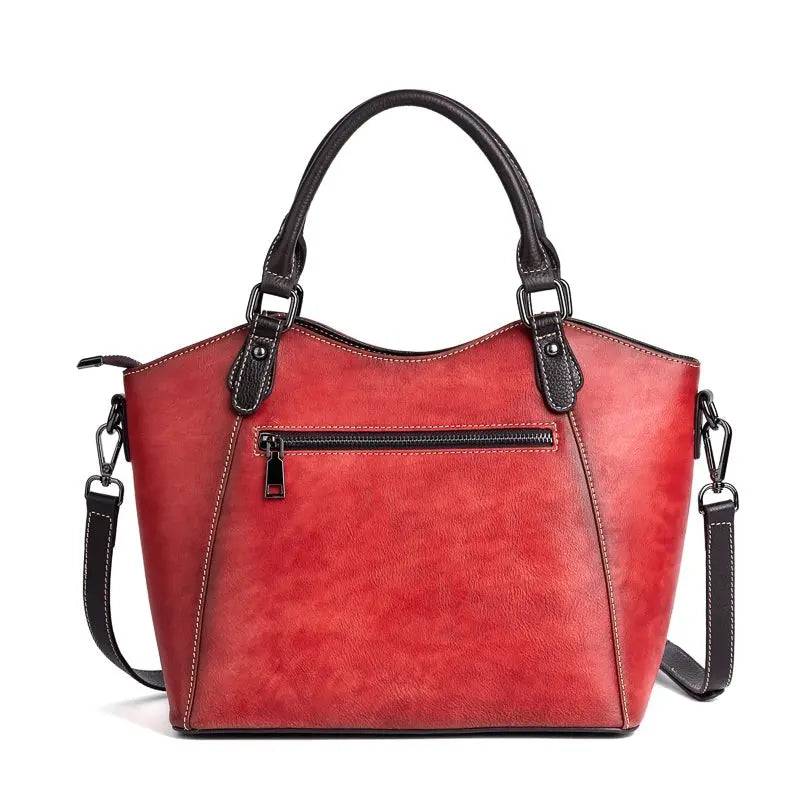 Rossie Viren Women's  Women’s Genuine Leather Handbag Shoulder Bags Work Tote Bag Top Handle Bag Ladies Purses Satchel-4