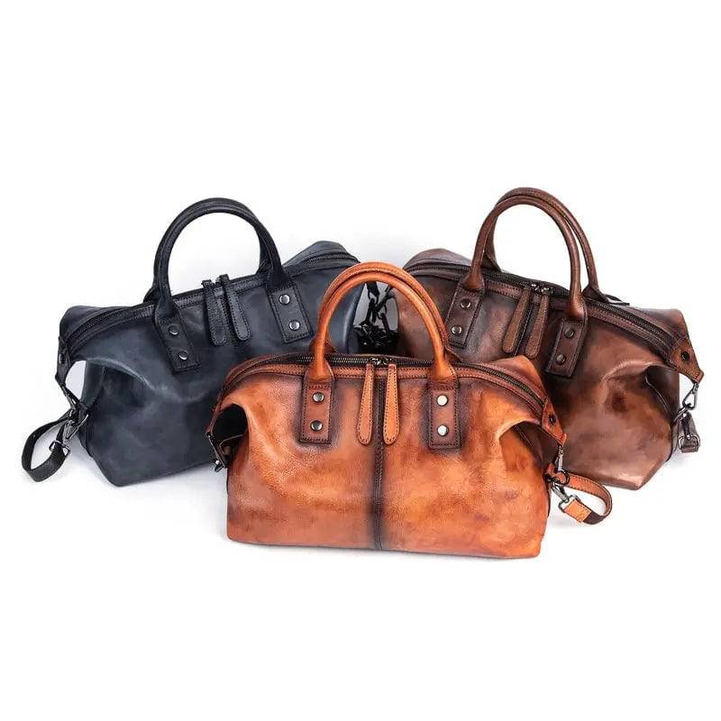 Rossie Viren Women's  Women’s Genuine Leather Handbags Satchel Tote Top Handle Bags Ladies Purses Cross-body Bag-0