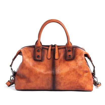 Rossie Viren Women's  Women’s Genuine Leather Handbags Satchel Tote Top Handle Bags Ladies Purses Cross-body Bag-1