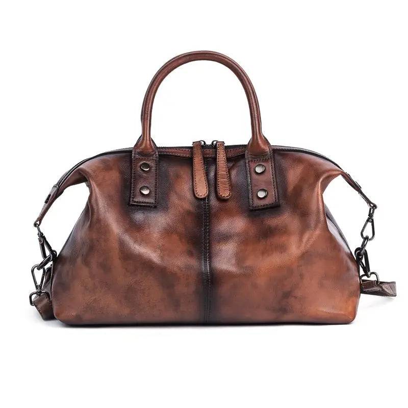 Rossie Viren Women's  Women’s Genuine Leather Handbags Satchel Tote Top Handle Bags Ladies Purses Cross-body Bag-3