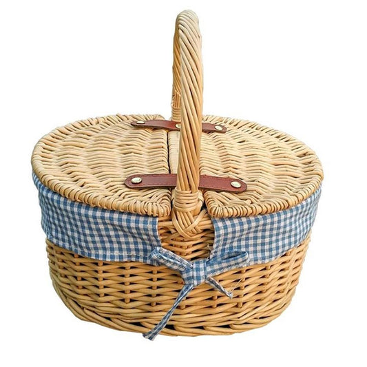 Childs Wicker Shopping Basket with Lining-0