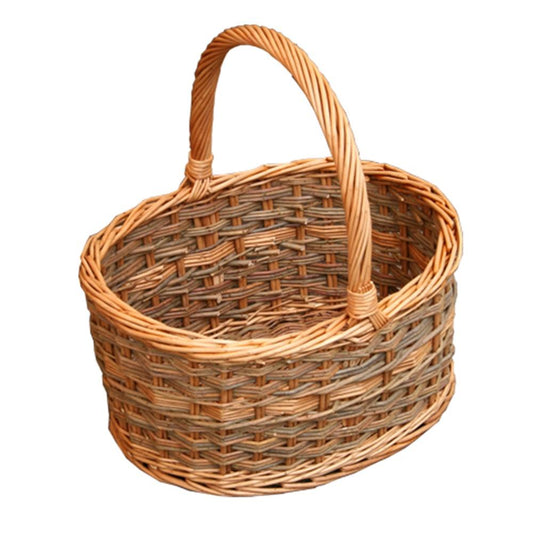 Yorkshire Oval Wicker Shopping Basket-0