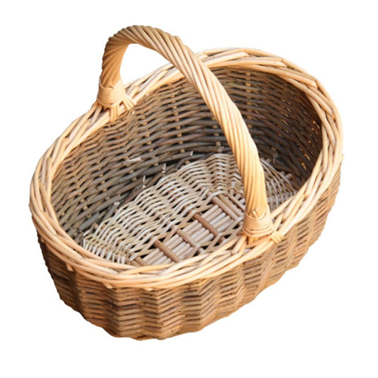 Mini Green Hollander Wicker Shopping Basket-0