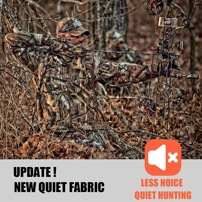 Silent Softshell Camouflage Hunting Jacket Men Waterproof Fleece Hooded Hunting Clothes Warm Outdoor Hiking Tactical Coat-4