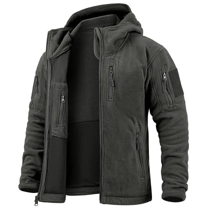 Men's Tactical Fleece Jacket Winter Warm Full Zip Military Hoodies Multi-Pockets Hiking Hunting Outdoor Coats-7