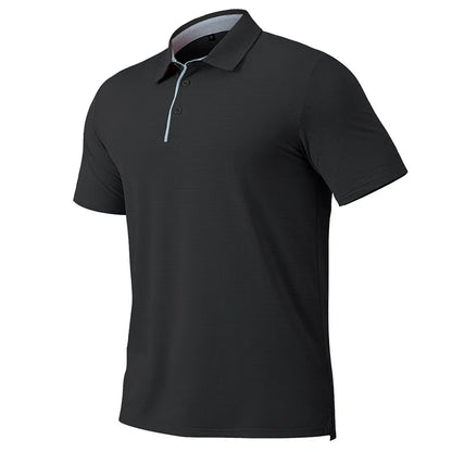 Men's Athletic Short Sleeve Polo Shirt Lightweight Quick Dry Sport Workout Shirt Summer Casual Thin Outdoor Shirts US/ EU Size-5