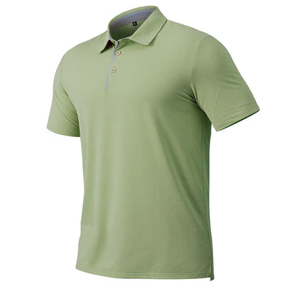 Men's Athletic Short Sleeve Polo Shirt Lightweight Quick Dry Sport Workout Shirt Summer Casual Thin Outdoor Shirts US/ EU Size-9