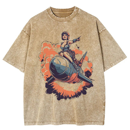 Beer Bottle Bomb Anime Oversized Graphic Tee-5