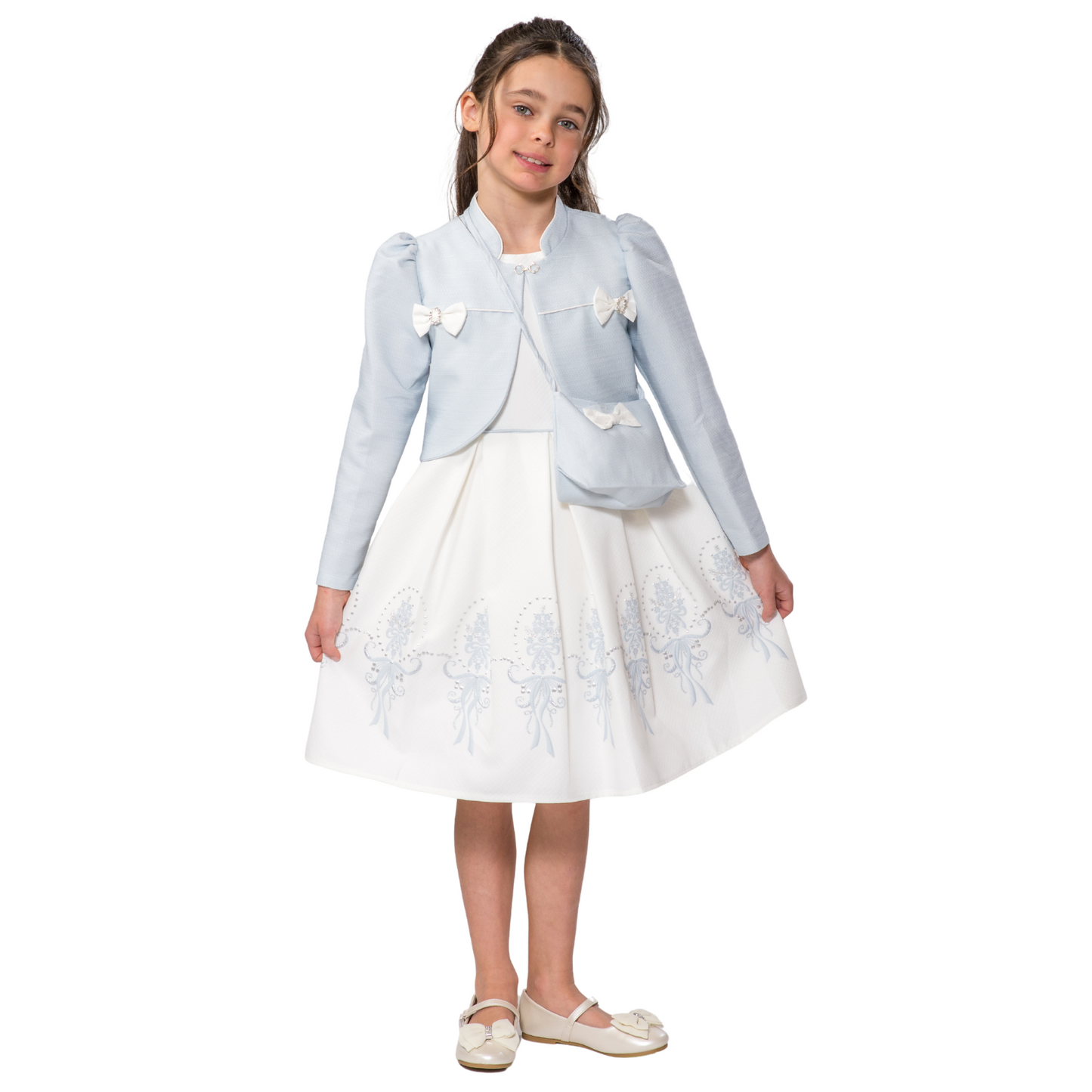 Baby Blue Elegant Girl Dress-1