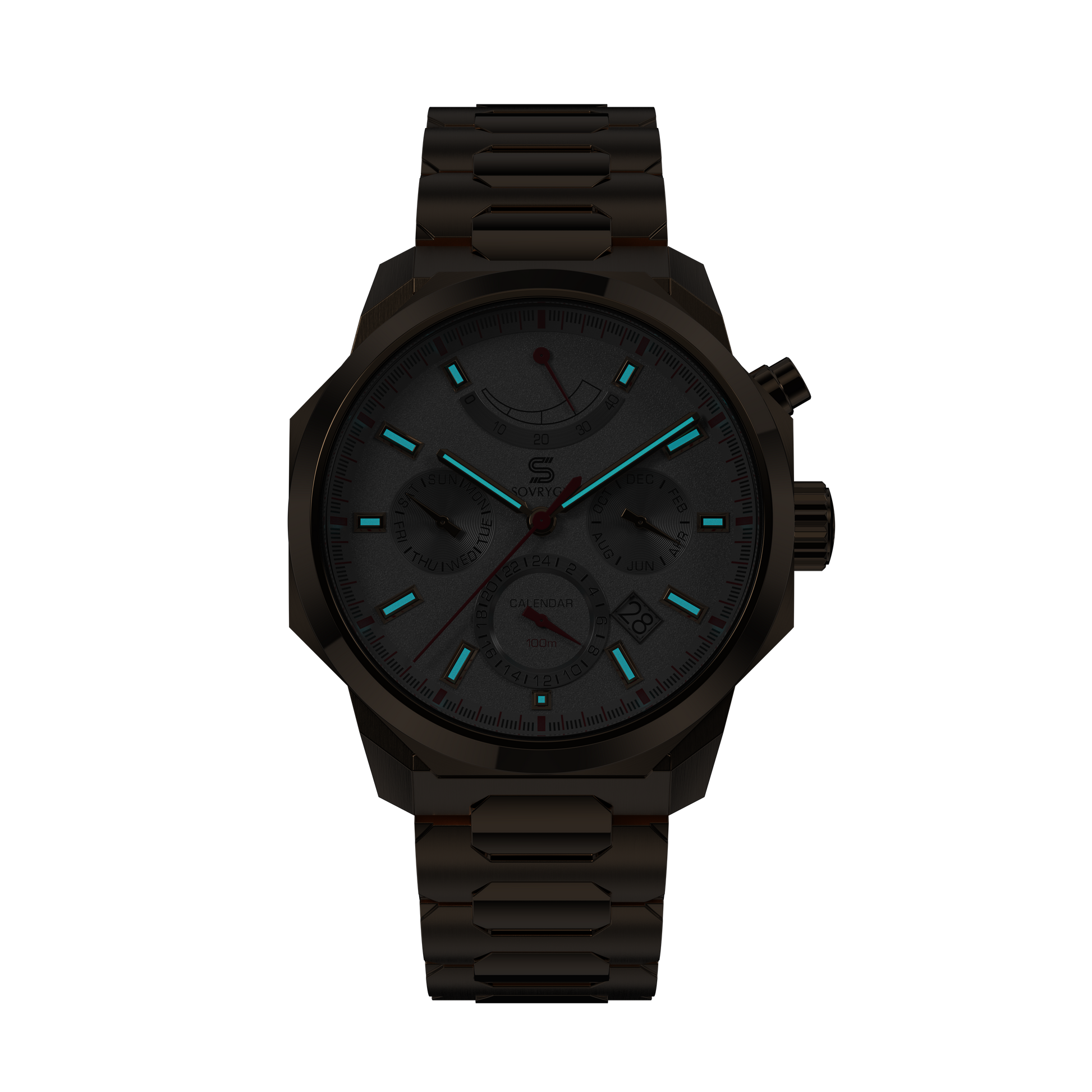 SOVRYGN Calendar Rose - White Watch-4