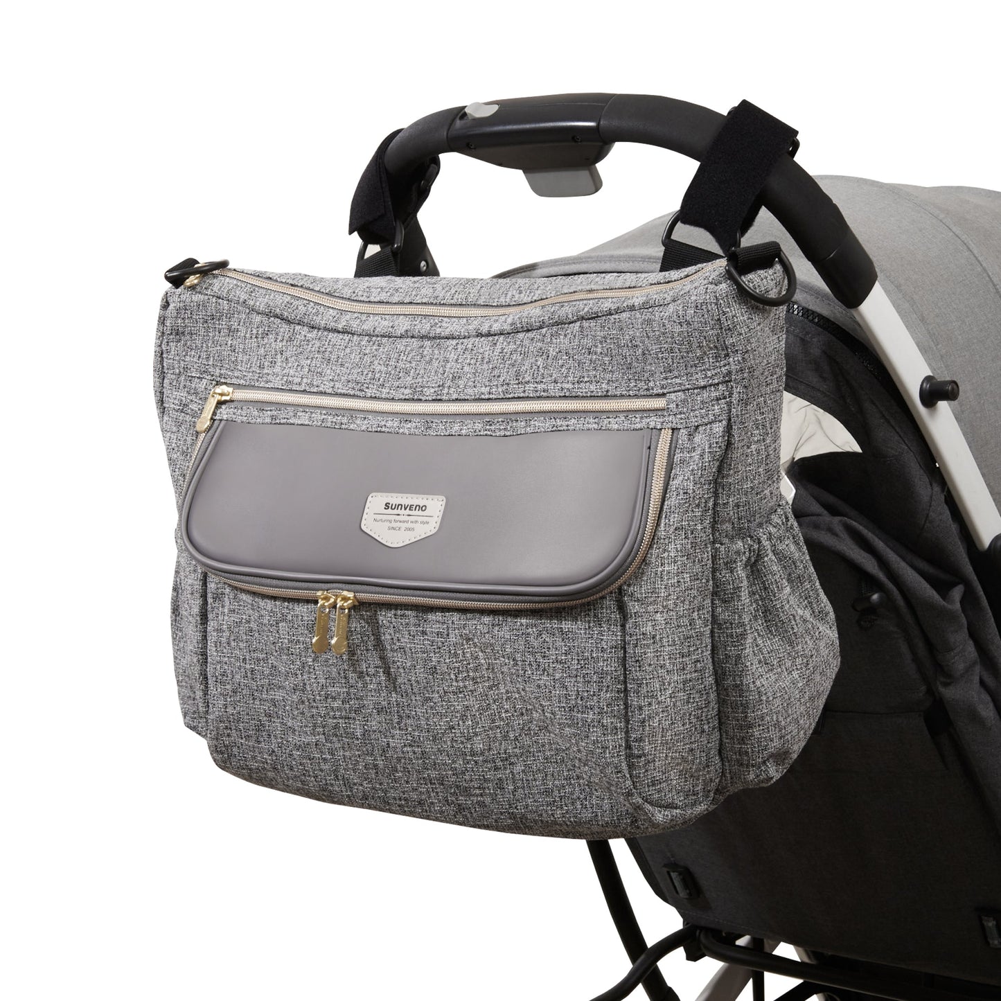 Tweed Luxe Stroller Organizer-5