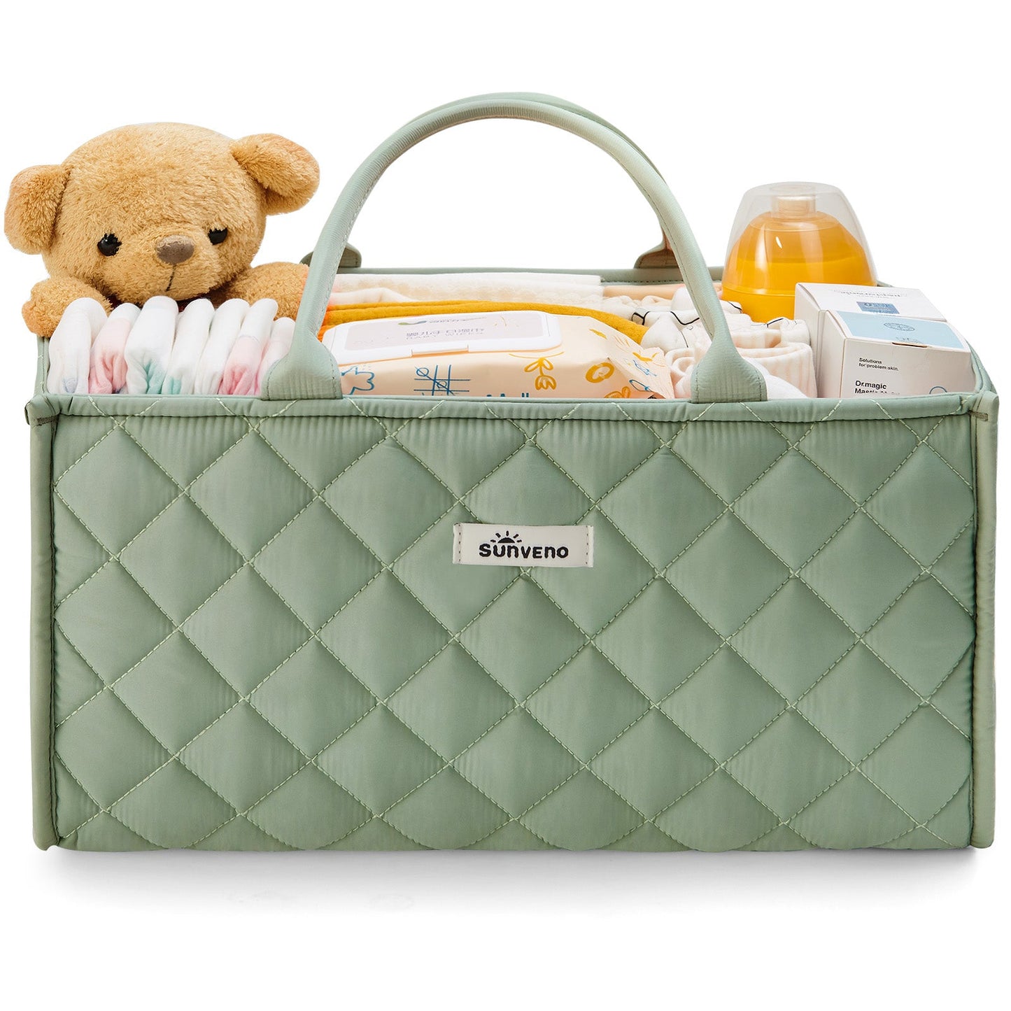 Quilted Diaper Caddy Organizer-2